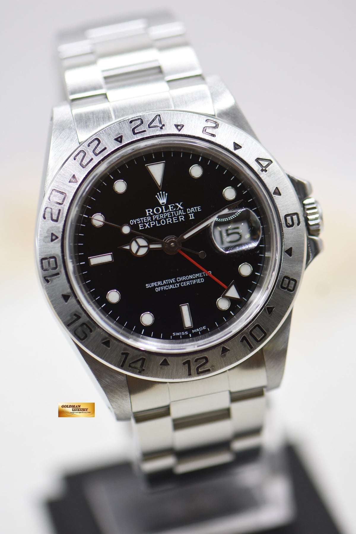 [SOLD] ROLEX OYSTER EXPLORER II 40mm STEEL BLACK DIAL 16570 (MINT)