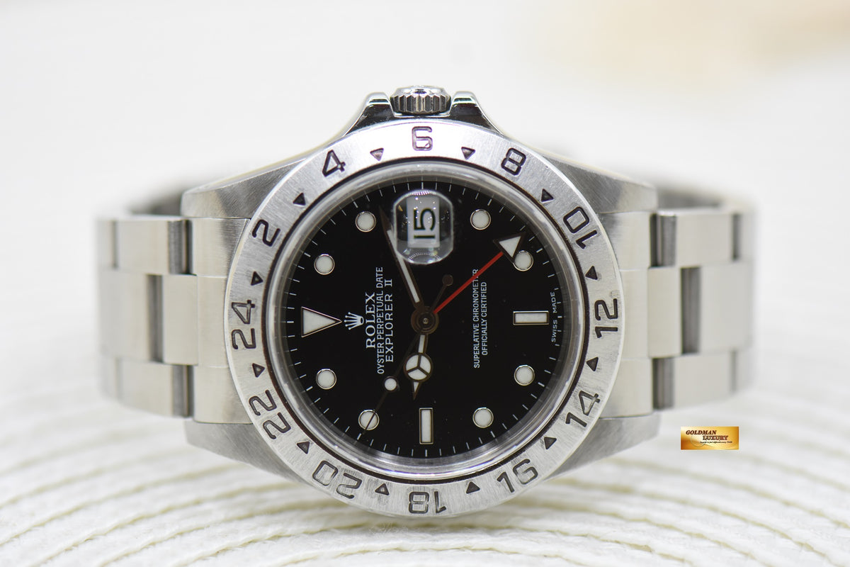 [SOLD] ROLEX OYSTER EXPLORER II 40mm STEEL BLACK DIAL 16570 (MINT)