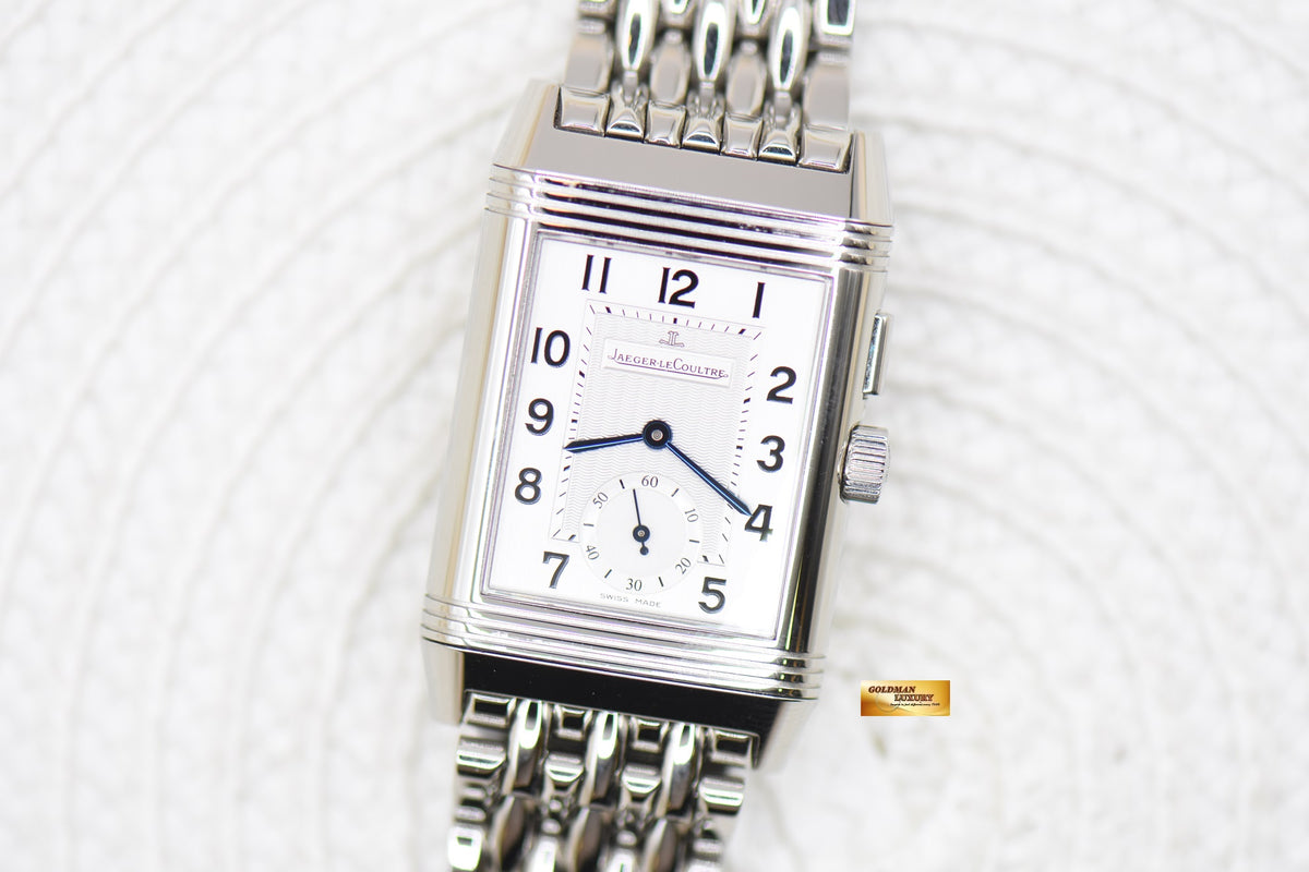 [SOLD] JLC REVERSO CLASSIC DUOFACE SMALL SECONDS MEN’S STEEL BRACELET MANUAL WINDING Q2718110 (MINT)