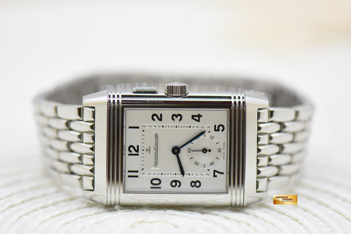 [SOLD] JLC REVERSO CLASSIC DUOFACE SMALL SECONDS MEN’S STEEL BRACELET MANUAL WINDING Q2718110 (MINT)