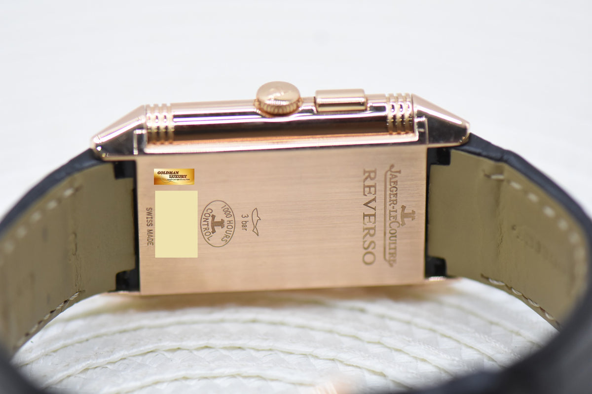 [SOLD] JLC REVERSO GRANDE DUOFACE ULTRA THIN ROSE GOLD IN STRAP MEN’S MANUAL WINDING Q3782520 (MINT)