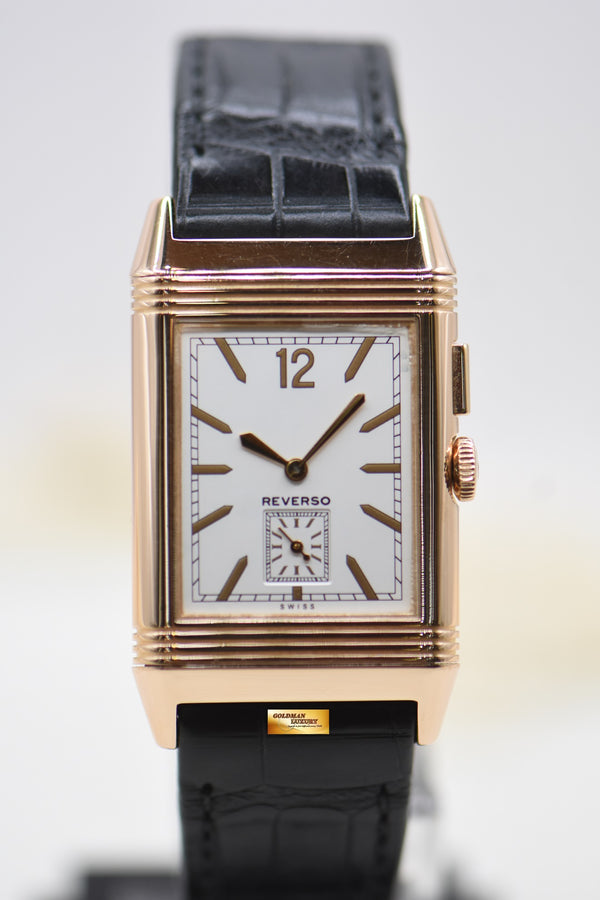 [SOLD] JLC REVERSO GRANDE DUOFACE ULTRA THIN ROSE GOLD IN STRAP MEN’S MANUAL WINDING Q3782520 (MINT)