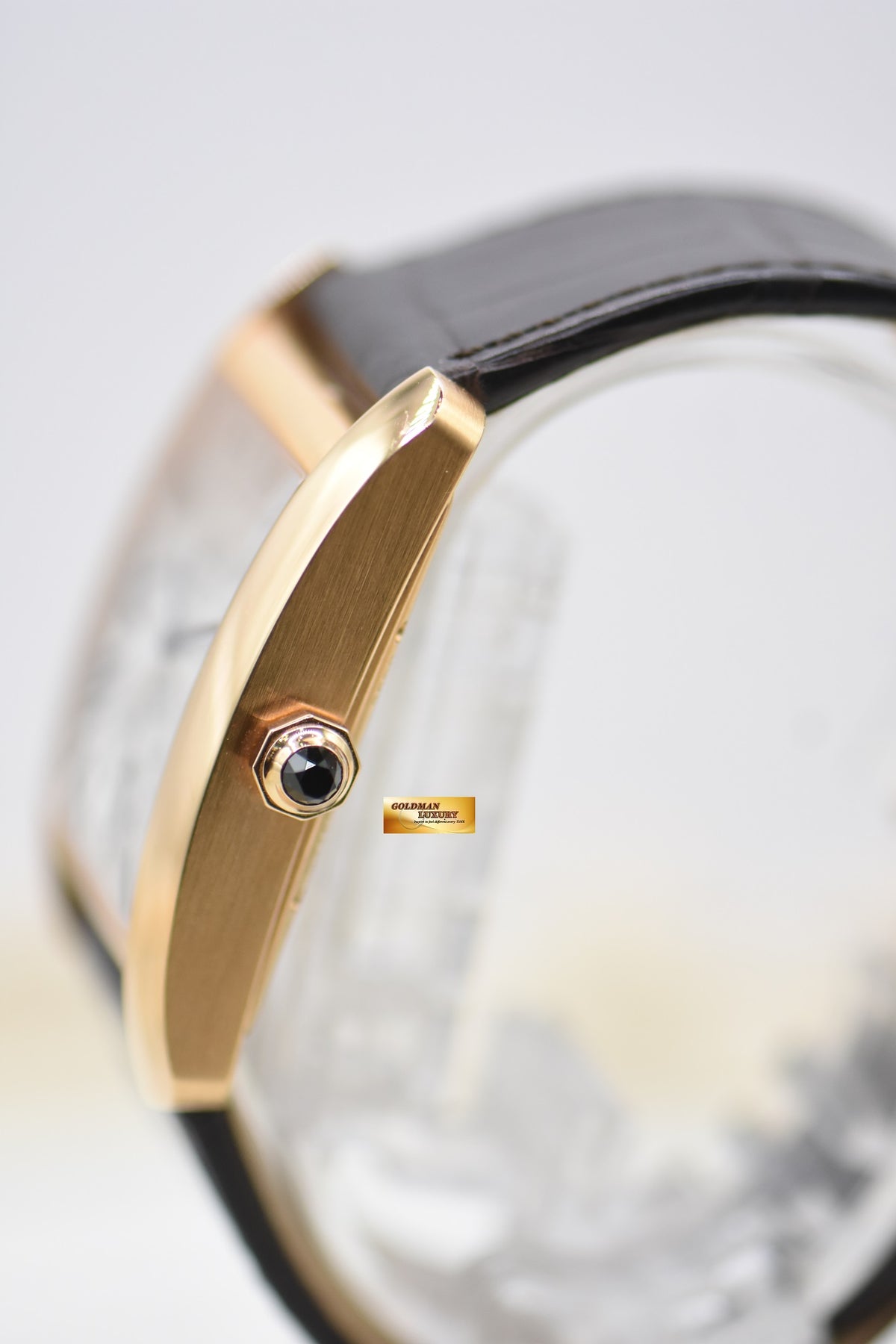 [SOLD] CARTIER TANK MC LARGE MEN’S ROSE GOLD IN LEATHER STRAP AUTOMATIC 3590 (MINT)