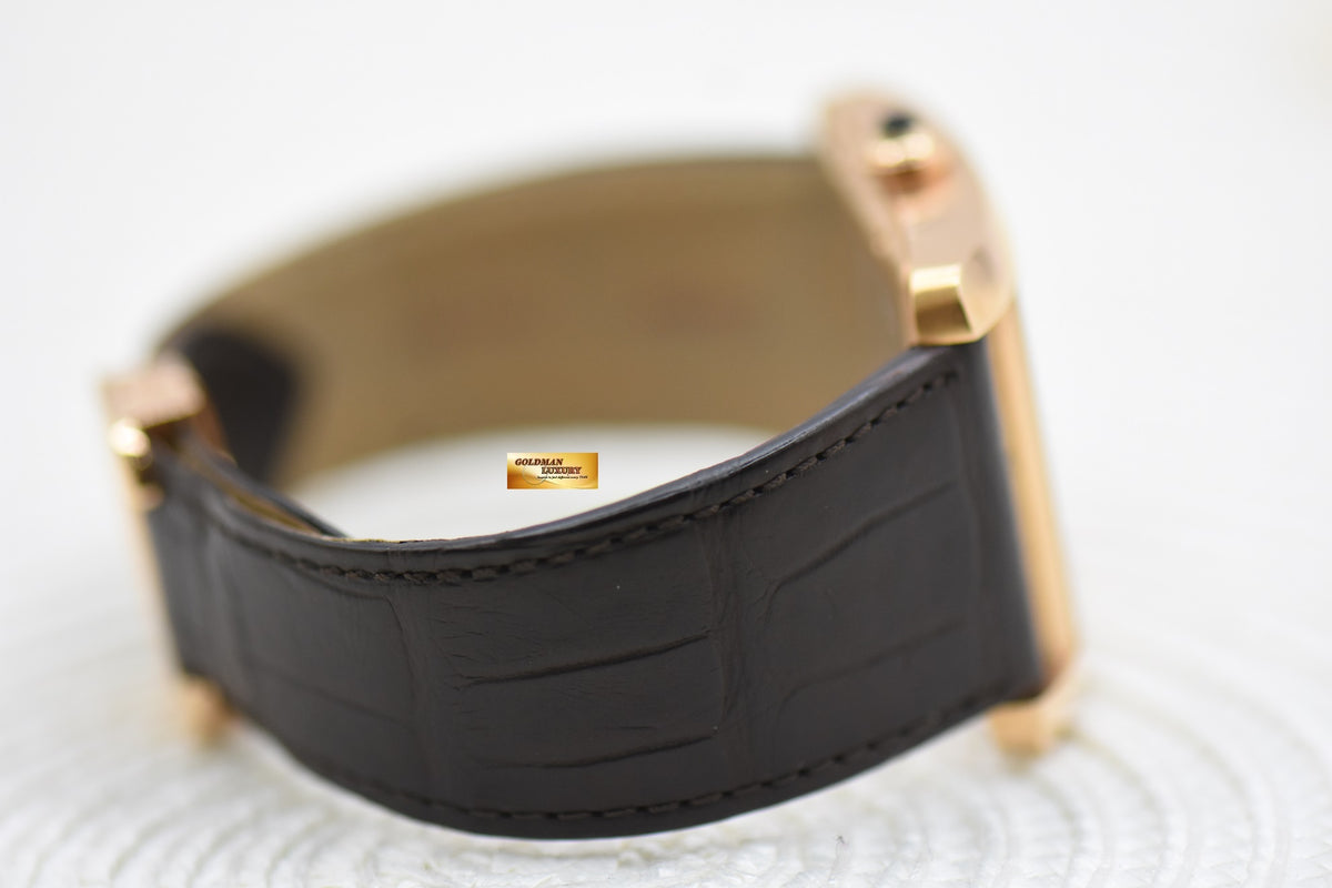 [SOLD] CARTIER TANK MC LARGE MEN’S ROSE GOLD IN LEATHER STRAP AUTOMATIC 3590 (MINT)