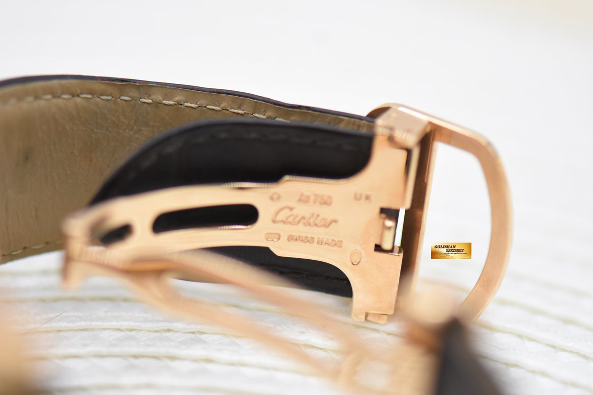 [SOLD] CARTIER TANK MC LARGE MEN’S ROSE GOLD IN LEATHER STRAP AUTOMATIC 3590 (MINT)
