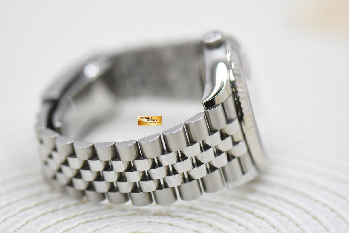 [SOLD] ROLEX OYSTER DATEJUST 36mm STEEL JUBILEE IN BRACELET SILVER ROMAN VIIX DIAMOND DIAL 126234 (MINT)