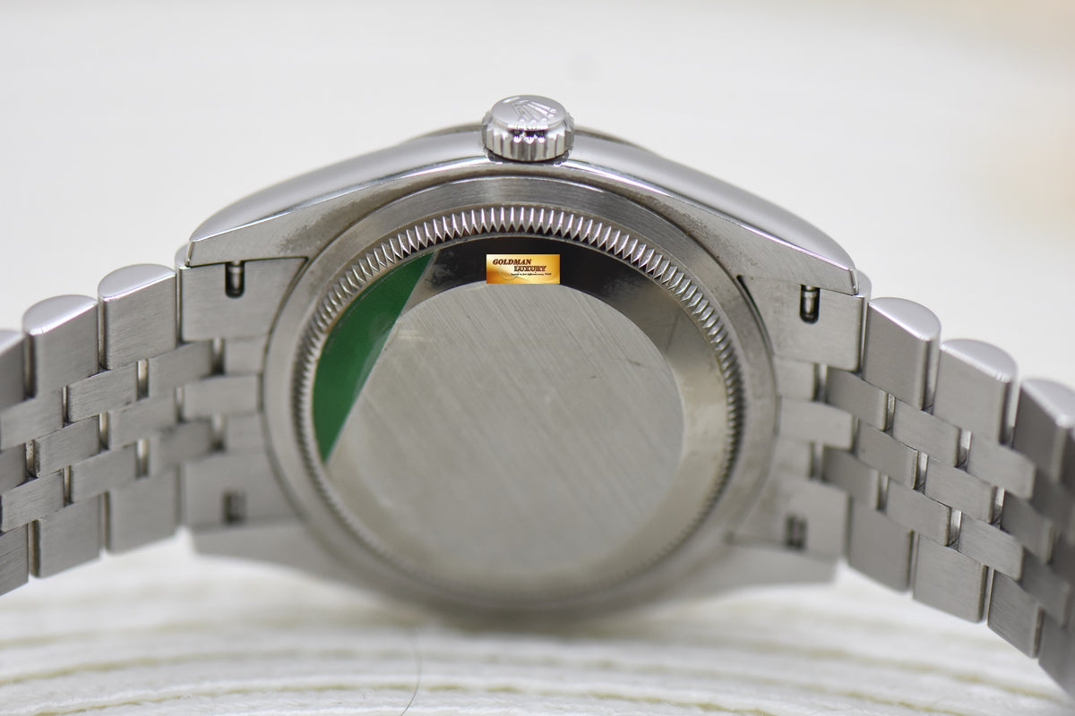 [SOLD] ROLEX OYSTER DATEJUST 36mm STEEL JUBILEE IN BRACELET SILVER ROMAN VIIX DIAMOND DIAL 126234 (MINT)