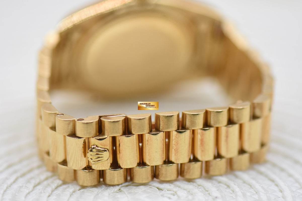 [SOLD] ROLEX OYSTER DAY-DATE 36mm YELLOW GOLD IN PRESIDENT BRACELET GOLD DIAL (NON-QUICK-SET DATE) 1803 (VINTAGE)