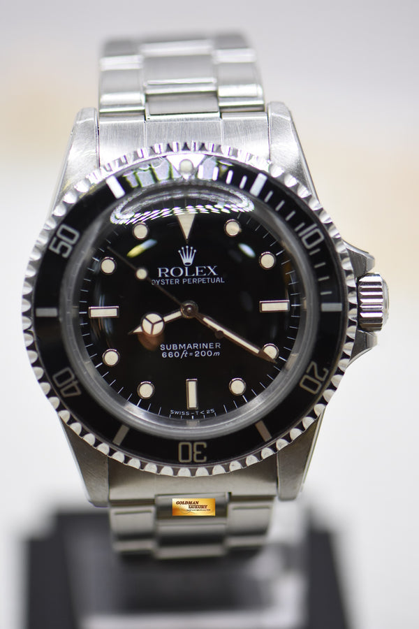 ROLEX OYSTER SUBMARINER NO DATE 40mm STEEL TRITIUM GLOSS DIAL 5513 (VINTAGE)