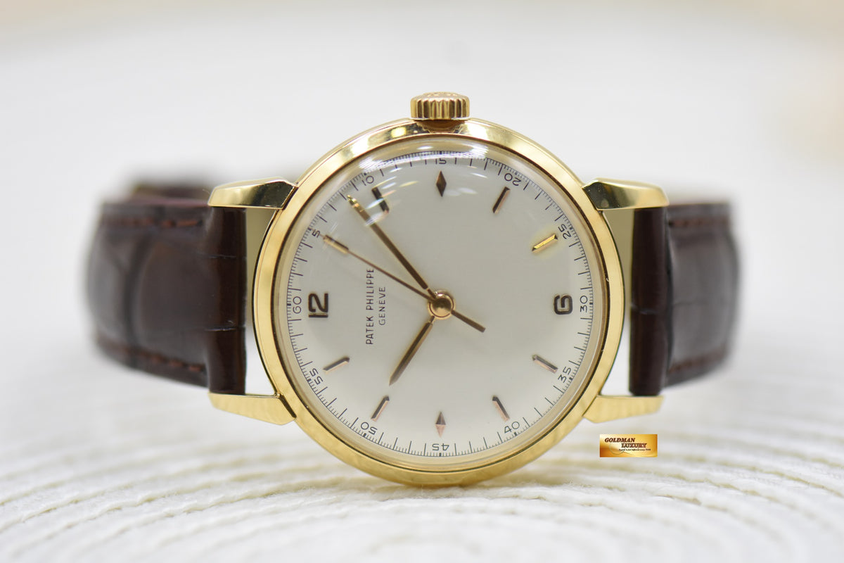 [SOLD] PATEK PHILIPPE CALATRAVA 36mm YELLOW GOLD IN LEATHER MANUAL WINDING 2482J (VINTAGE)