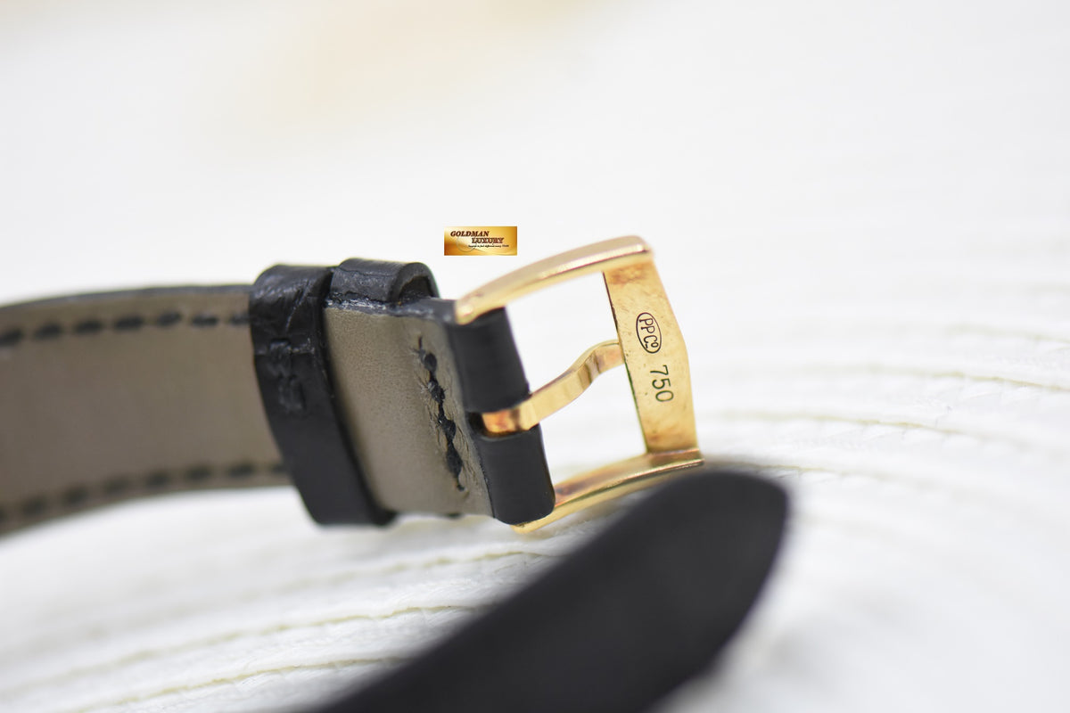 [SOLD] PATEK PHILIPPE PERPETUAL CHRONOGRAPH MOONPHASE 36mm YELLOW GOLD IN LEATHER STRAP MANUAL WINDING – 3RD SERIES – 3970EJ (VINTAGE-RARE)