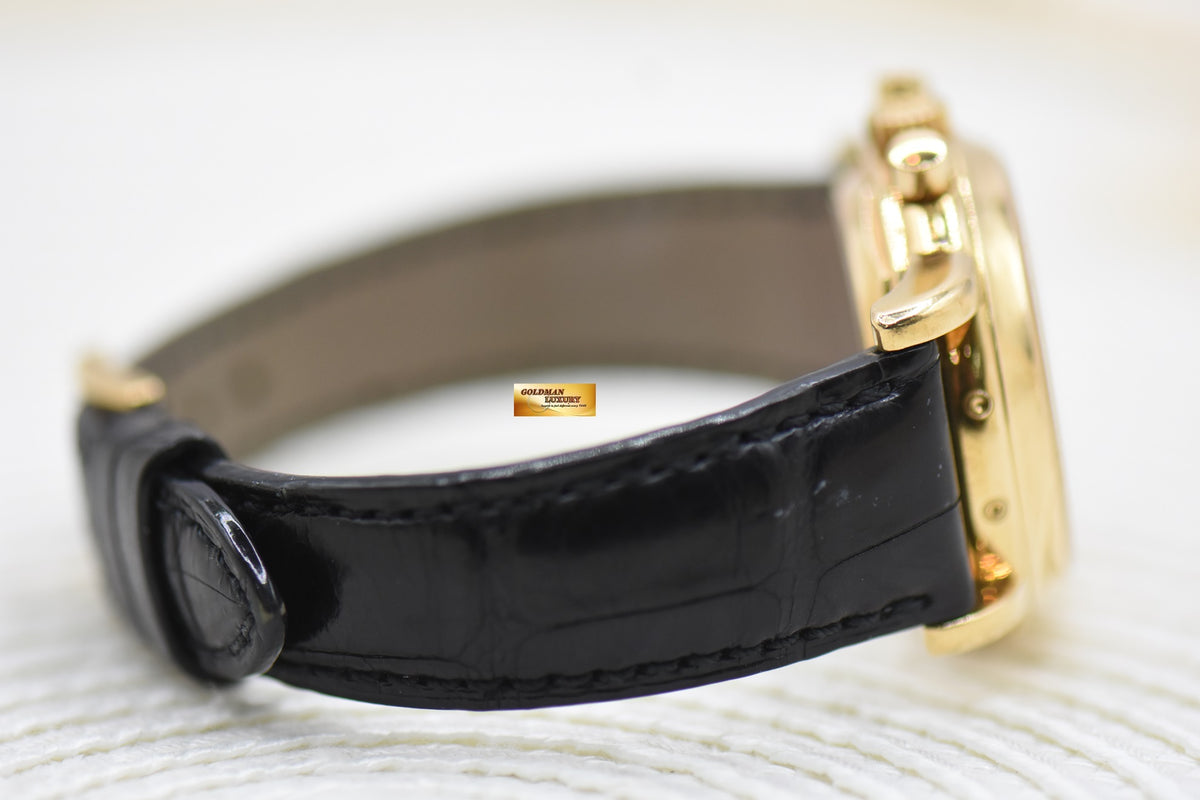 [SOLD] PATEK PHILIPPE PERPETUAL CHRONOGRAPH MOONPHASE 36mm YELLOW GOLD IN LEATHER STRAP MANUAL WINDING – 3RD SERIES – 3970EJ (VINTAGE-RARE)