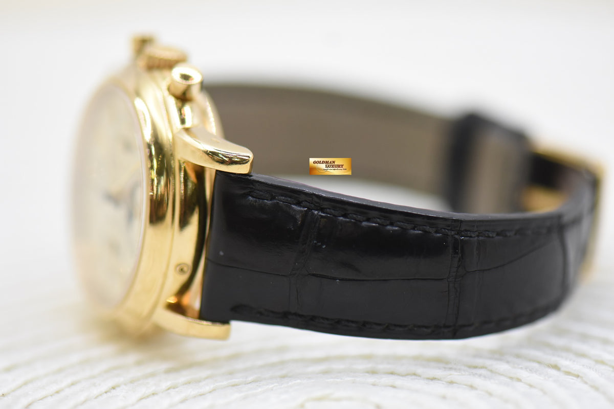 [SOLD] PATEK PHILIPPE PERPETUAL CHRONOGRAPH MOONPHASE 36mm YELLOW GOLD IN LEATHER STRAP MANUAL WINDING – 3RD SERIES – 3970EJ (VINTAGE-RARE)