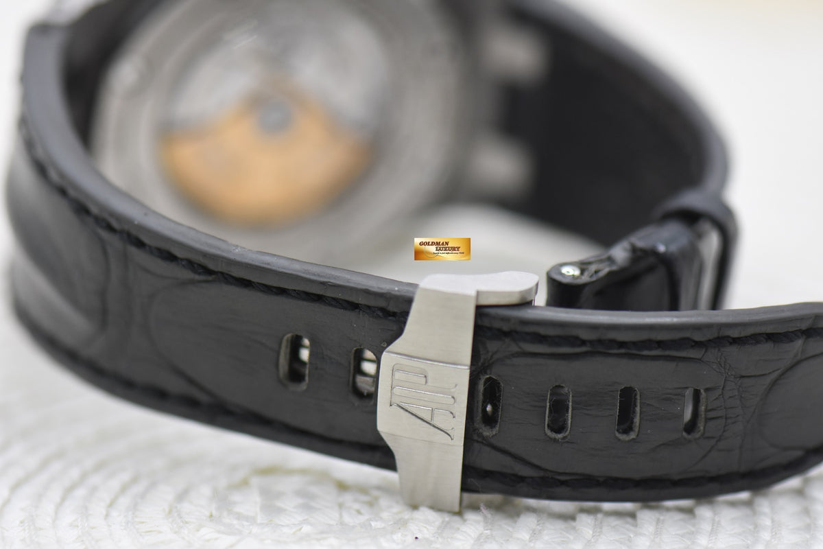 [SOLD] AUDEMARS PIGUET ROYAL OAK OFFSHORE CHRONOGRAPH 42mm STEEL IN LEATHER STRAP GREY DIAL AUTOMATIC 26470ST (UNPOLISHED-MINT)