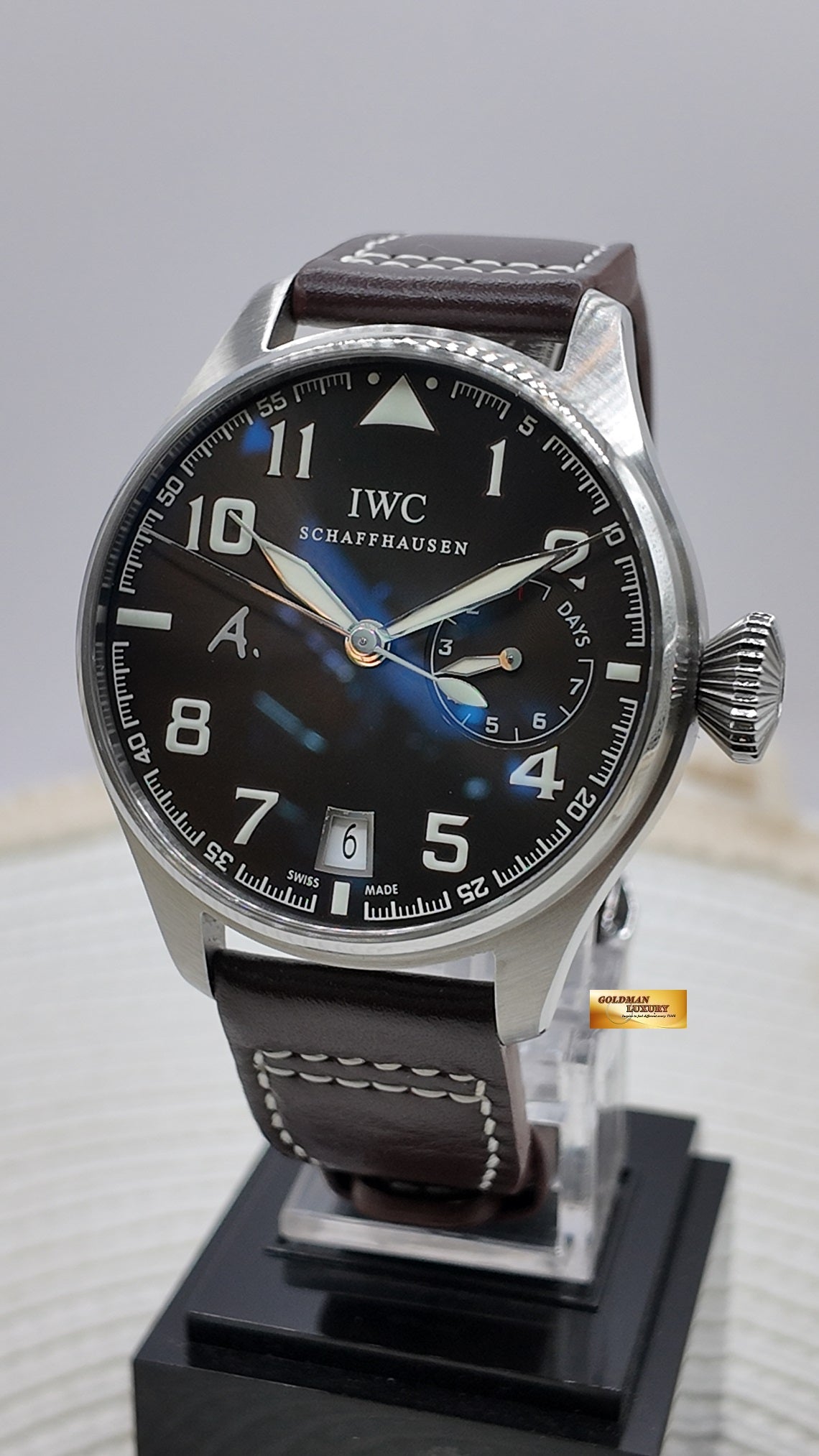 [SOLD] IWC BIG PILOT “ANTOINE De SAINT EXUPERY” 46mm 7-DAYS POWER RESERVE STEEL IN BROWN LEATHER LIMITED EDITION OF 1149PCS IW5004-22 (LNIB)