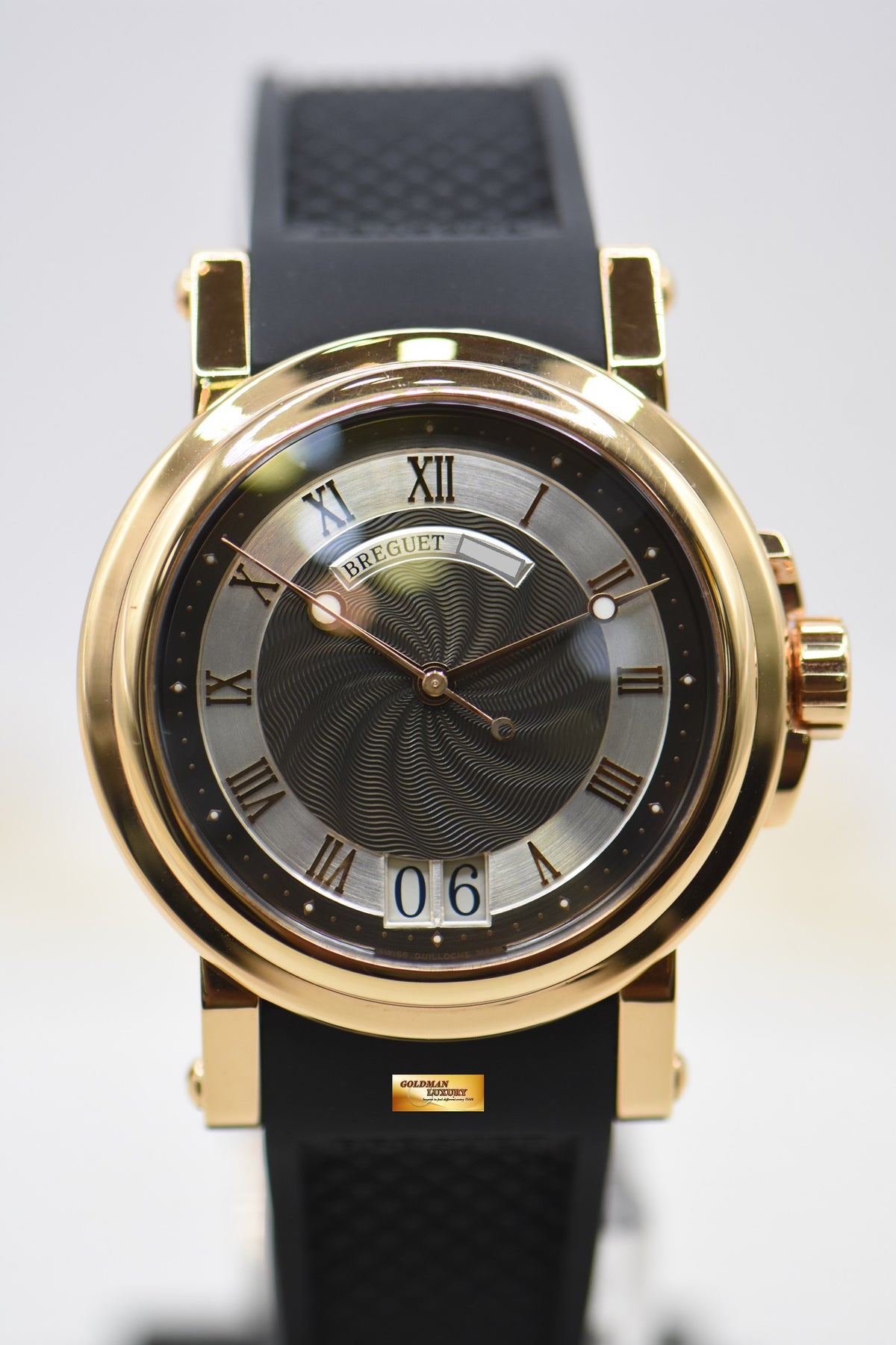 [SOLD] BREGUET MARINE BIG DATE 39mm ROSE GOLD IN LEATHER STRAP AUTOMATIC 5817BR (MINT)