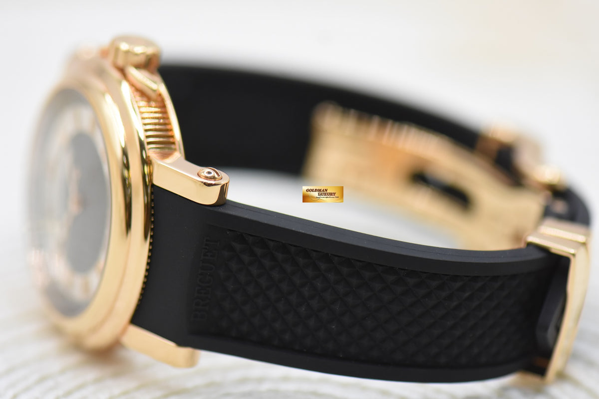 [SOLD] BREGUET MARINE BIG DATE 39mm ROSE GOLD IN LEATHER STRAP AUTOMATIC 5817BR (MINT)