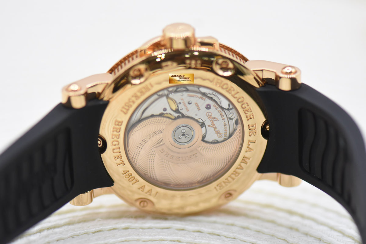 [SOLD] BREGUET MARINE BIG DATE 39mm ROSE GOLD IN LEATHER STRAP AUTOMATIC 5817BR (MINT)