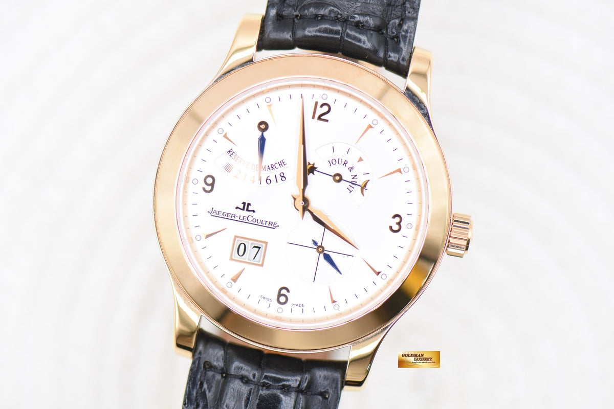 [SOLD] JLC MASTER CONTROL 41.5mm ROSE GOLD IN LEATHER STRAP BIG DATE DAY/NIGHT 8 DAYS MANUAL WINDING Q1602420 (MINT)