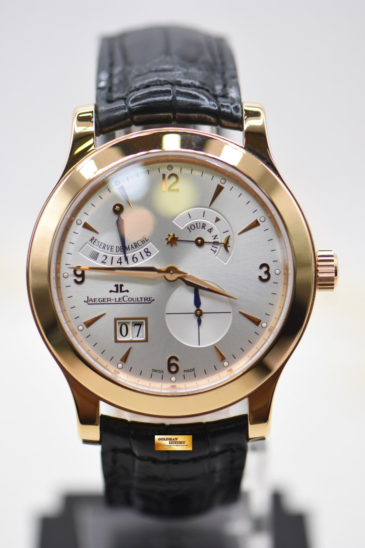 [SOLD] JLC MASTER CONTROL 41.5mm ROSE GOLD IN LEATHER STRAP BIG DATE DAY/NIGHT 8 DAYS MANUAL WINDING Q1602420 (MINT)