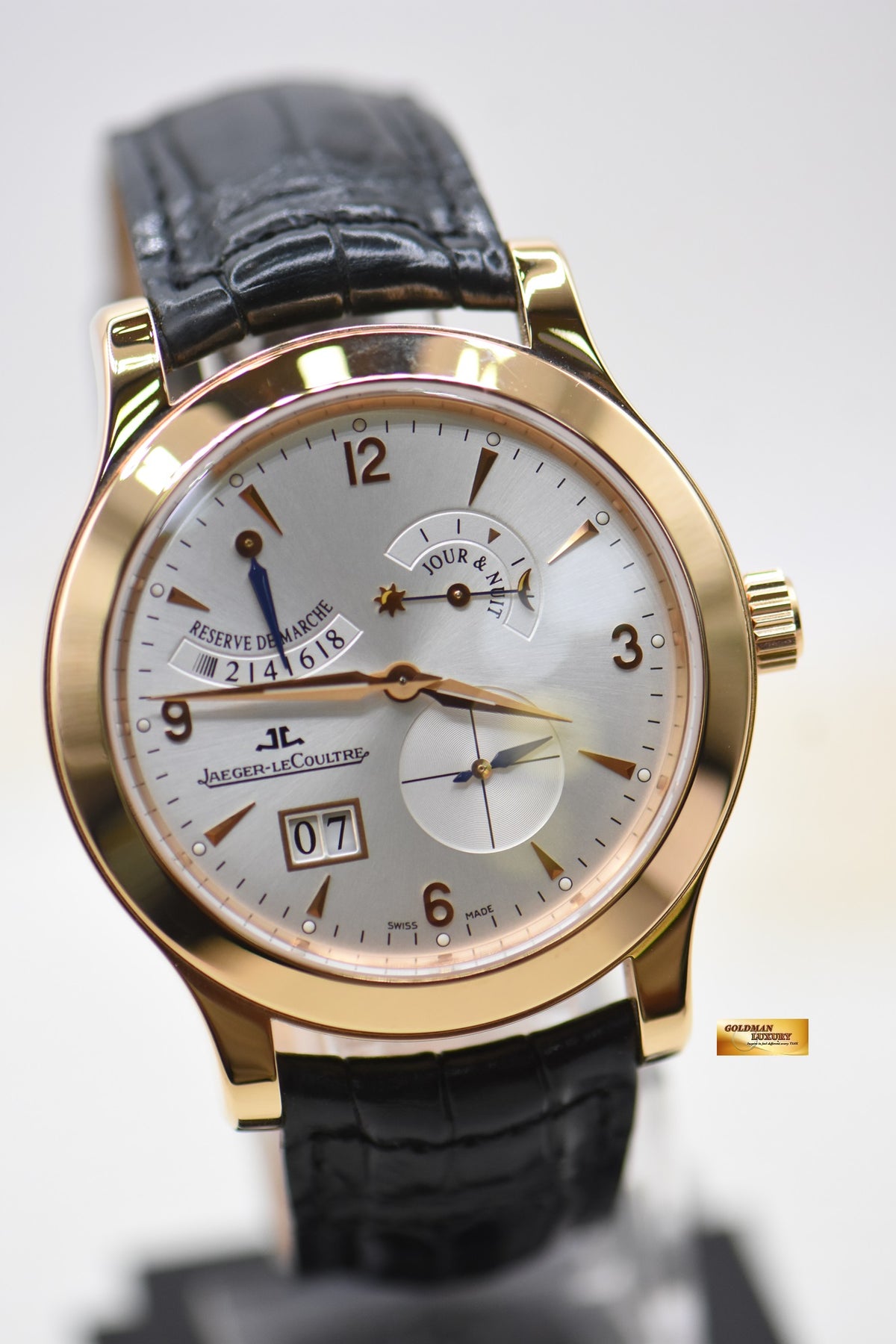 [SOLD] JLC MASTER CONTROL 41.5mm ROSE GOLD IN LEATHER STRAP BIG DATE DAY/NIGHT 8 DAYS MANUAL WINDING Q1602420 (MINT)