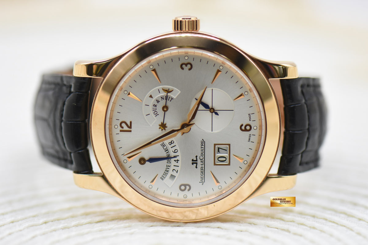 [SOLD] JLC MASTER CONTROL 41.5mm ROSE GOLD IN LEATHER STRAP BIG DATE DAY/NIGHT 8 DAYS MANUAL WINDING Q1602420 (MINT)