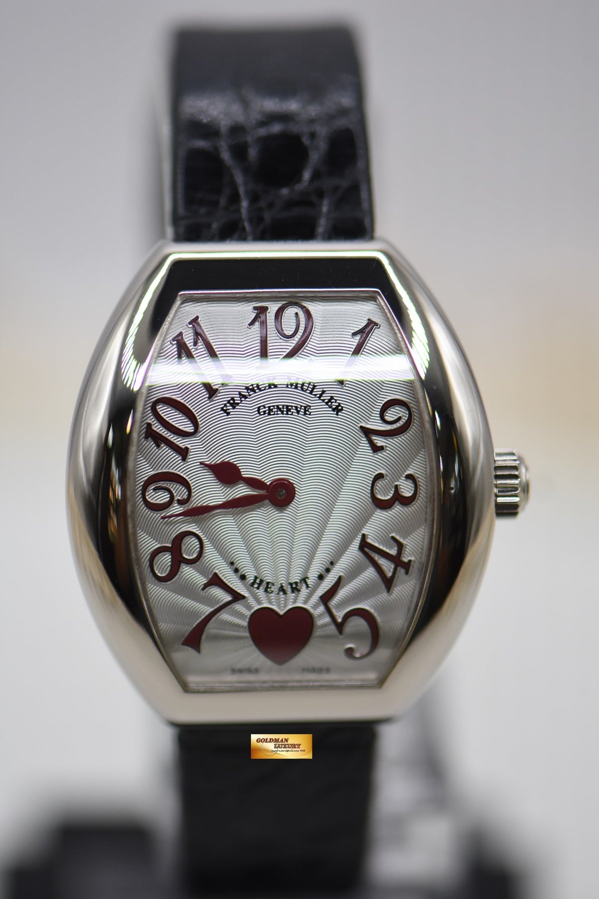 [SOLD] FRANCK MULLER HEART TONNEAU WHITE GOLD QUARTZ 5002L QZ C 6H (MINT)