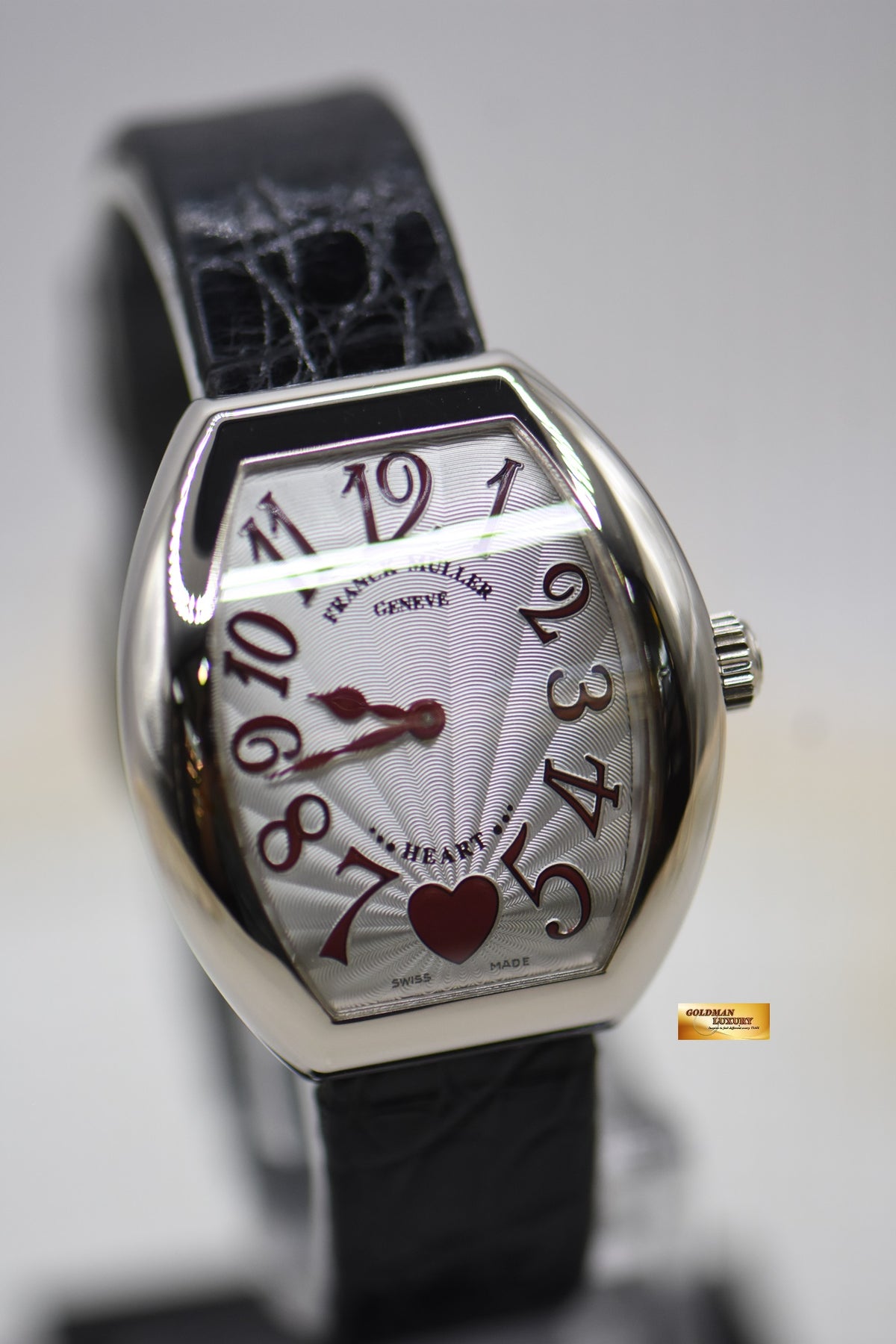[SOLD] FRANCK MULLER HEART TONNEAU WHITE GOLD QUARTZ 5002L QZ C 6H (MINT)