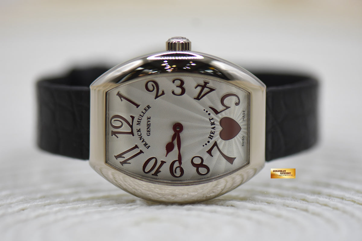 [SOLD] FRANCK MULLER HEART TONNEAU WHITE GOLD QUARTZ 5002L QZ C 6H (MINT)