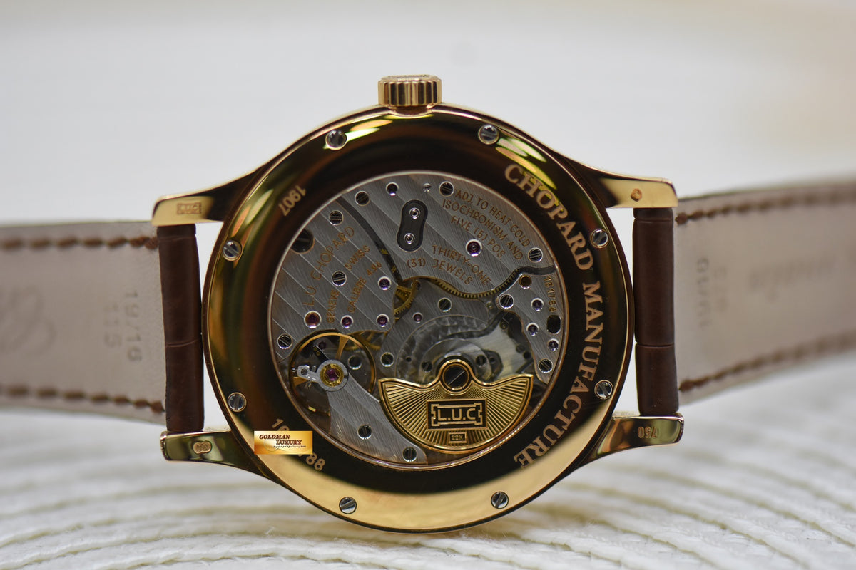 [SOLD] CHOPARD L.U.C 18K ROSE GOLD 39mm CHRONOMETRE AUTOMATIC 161907 (MINT)