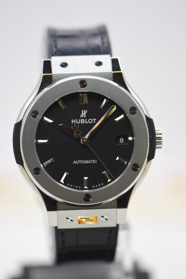 [SOLD] HUBLOT CLASSIC FUSION 38mm STEEL AUTOMATIC BLACK 565.NX.1171.LR (MINT)