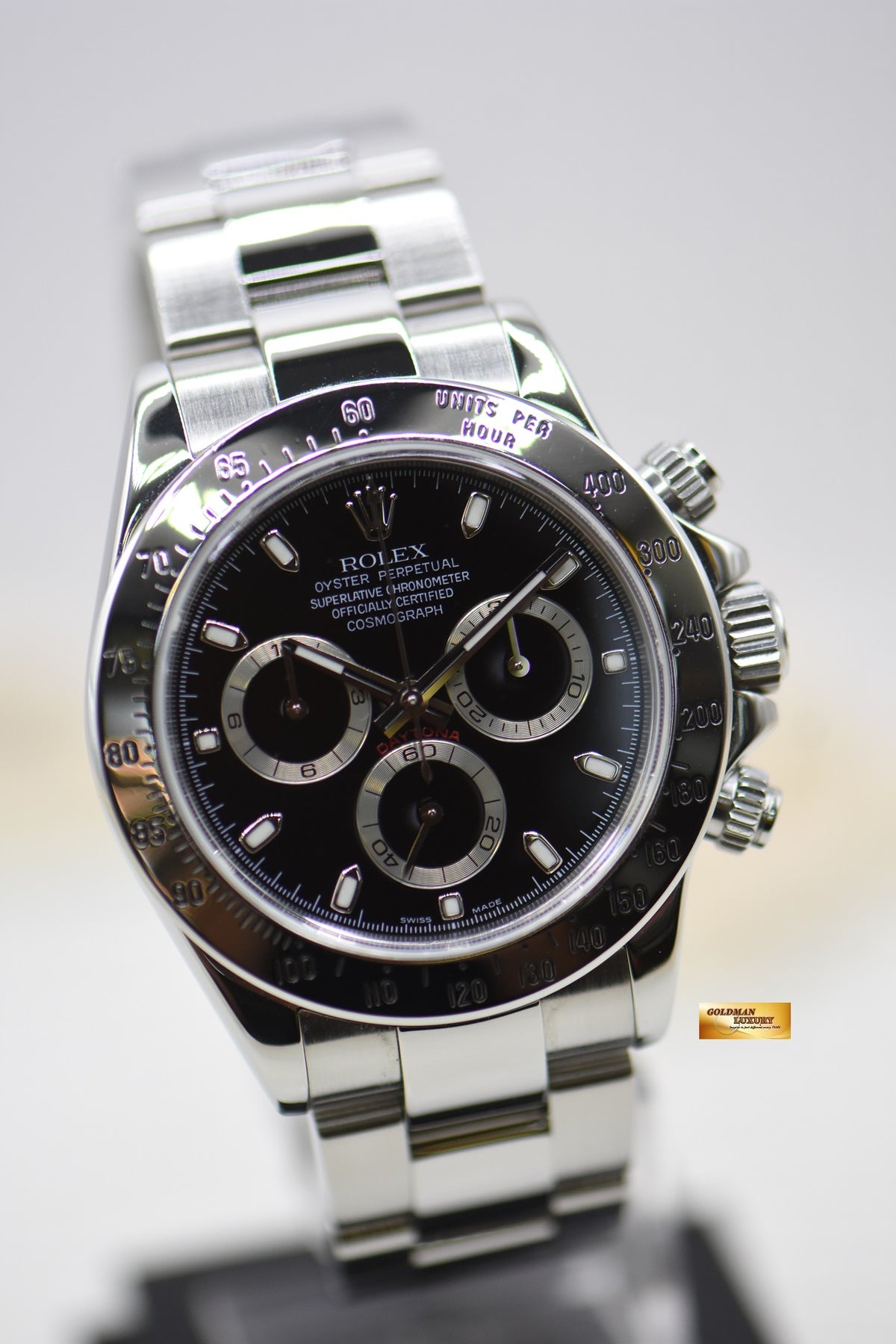 [SOLD] ROLEX OYSTER PERPETUAL DAYTONA STEEL IN BRACELET BLACK 116520 (MINT)