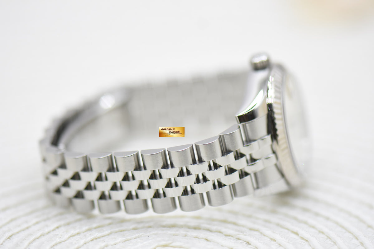 [SOLD] ROLEX OYSTER DATEJUST 31mm STEEL IN JUBILEE BRACELET SILVER DIAMOND DIAL 178274 (MINT)