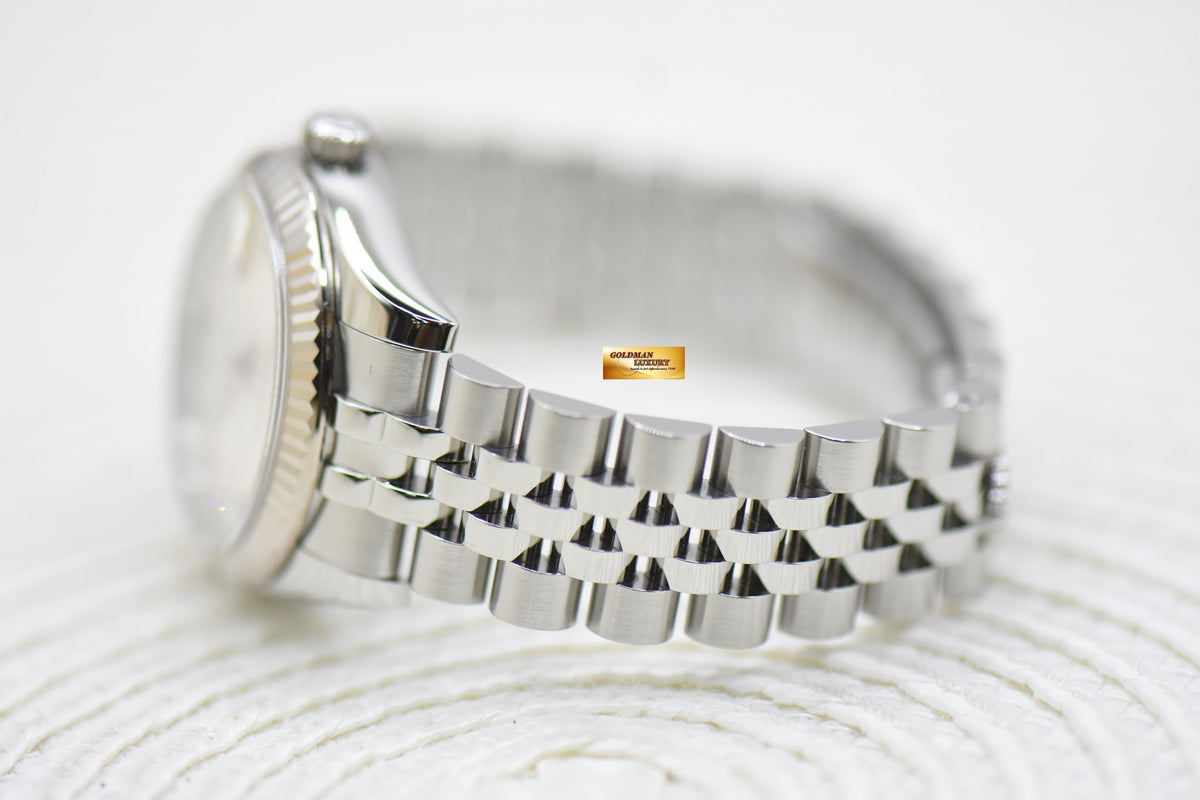 [SOLD] ROLEX OYSTER DATEJUST 31mm STEEL IN JUBILEE BRACELET SILVER DIAMOND DIAL 178274 (MINT)