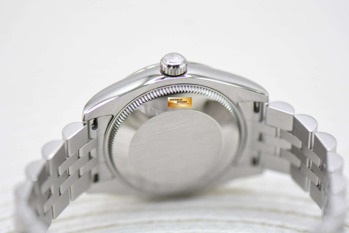 [SOLD] ROLEX OYSTER DATEJUST 31mm STEEL IN JUBILEE BRACELET SILVER DIAMOND DIAL 178274 (MINT)