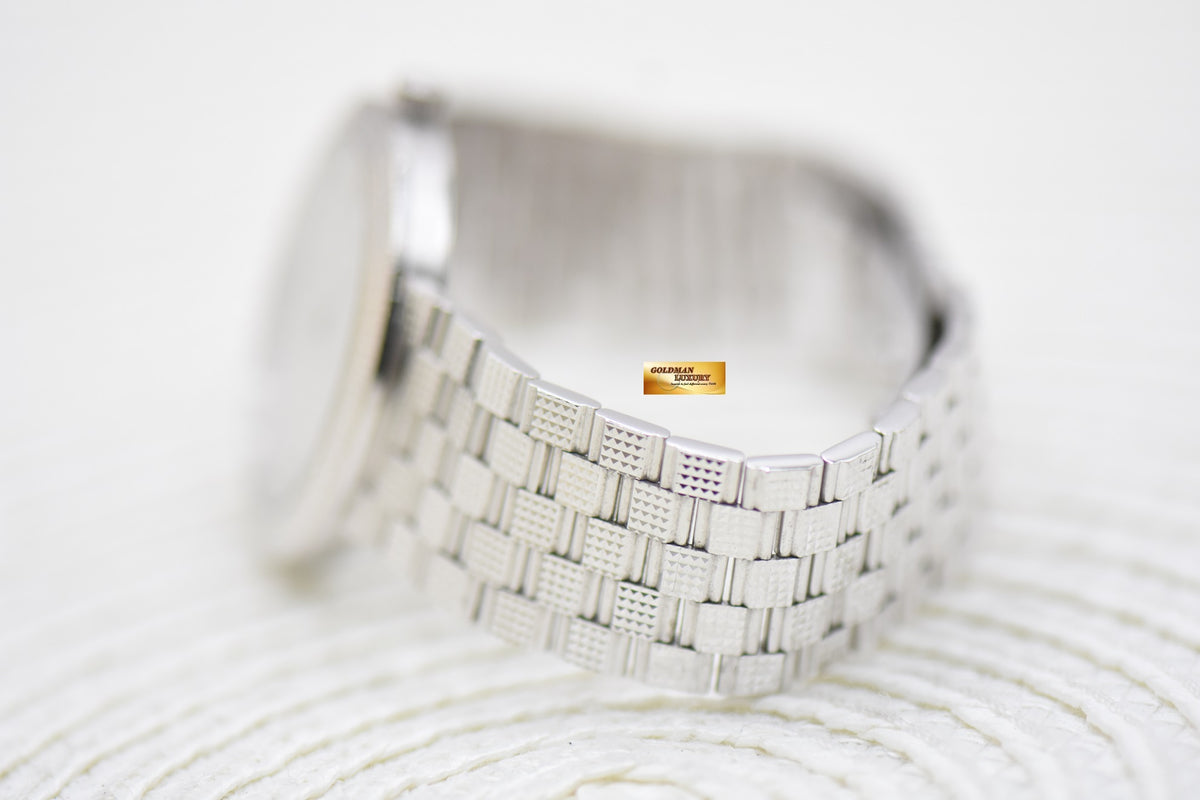 [SOLD] AUDEMARS PIGUET CLASSIC HOBNAIL BEZEL 34mm WHITE GOLD BRACELET MANUAL 15026BC (MINT)