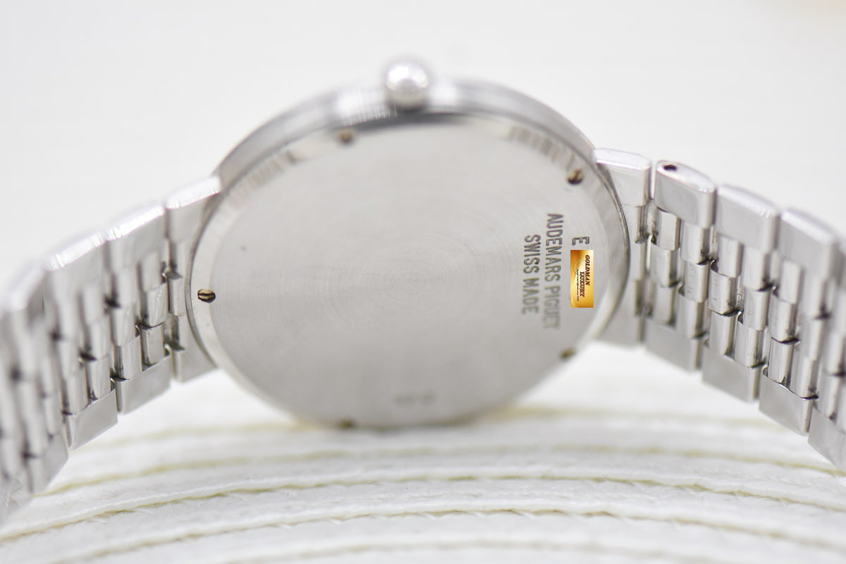 [SOLD] AUDEMARS PIGUET CLASSIC HOBNAIL BEZEL 34mm WHITE GOLD BRACELET MANUAL 15026BC (MINT)