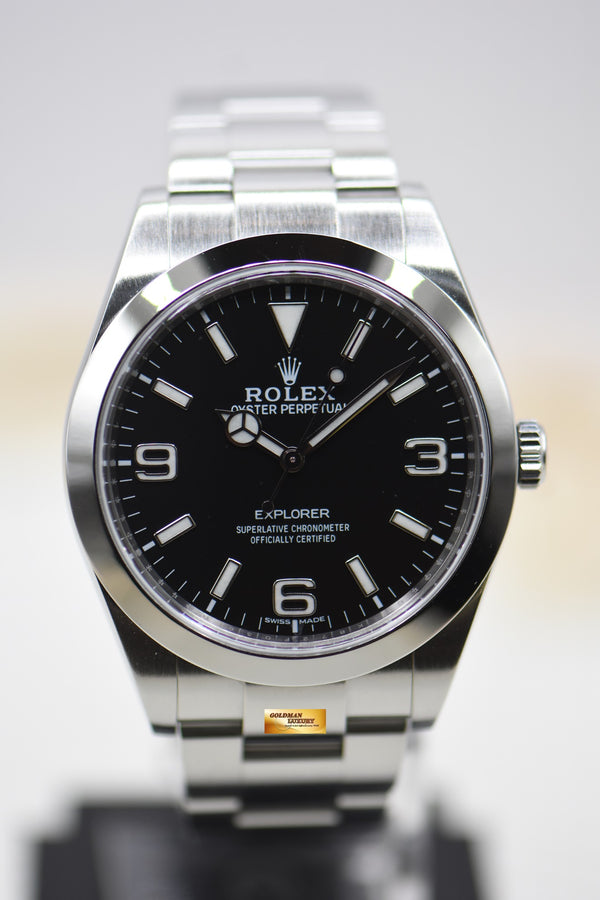 [SOLD] ROLEX OYSTER PERPETUAL EXPLORER 39mm MARK II 369 DIAL STEEL IN BRACELET BLACK 214270 (MINT)