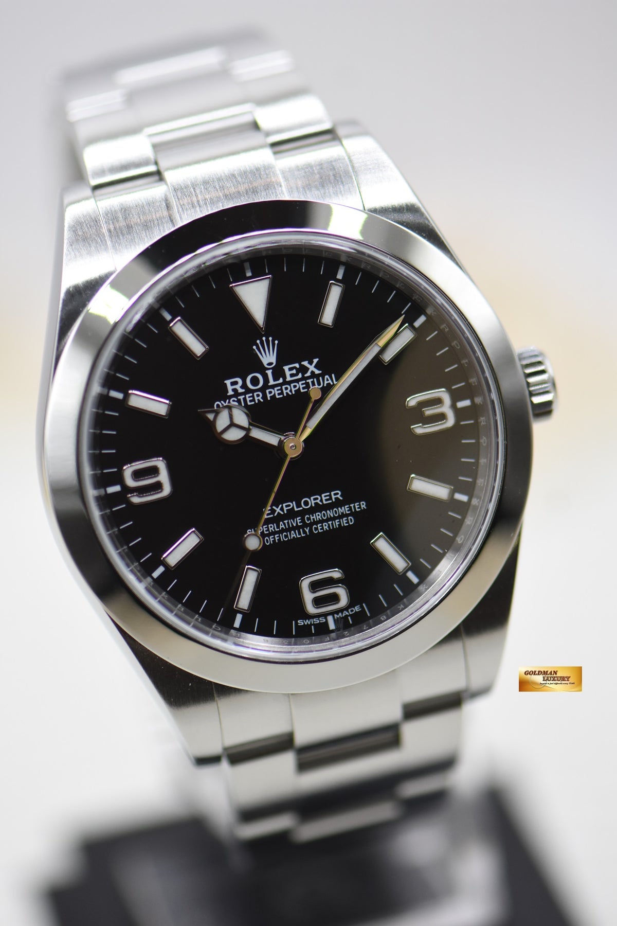 [SOLD] ROLEX OYSTER PERPETUAL EXPLORER 39mm MARK II 369 DIAL STEEL IN BRACELET BLACK 214270 (MINT)