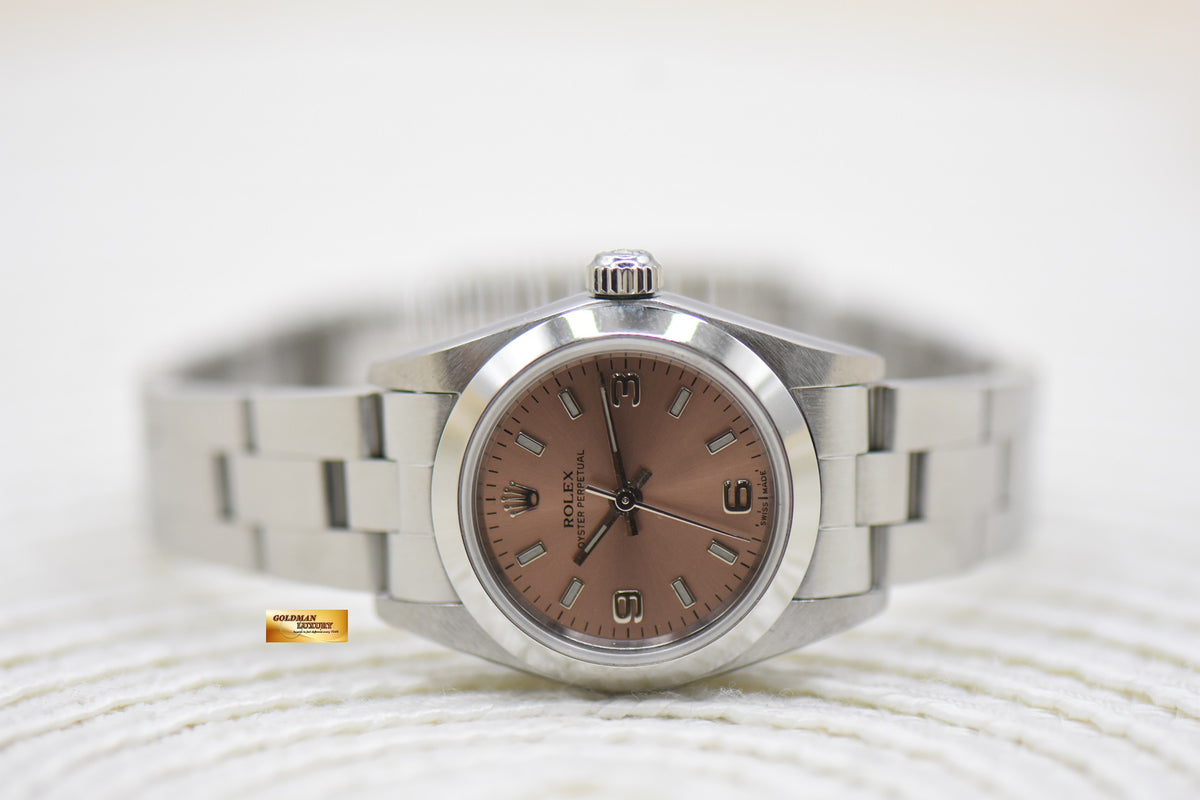 [SOLD] ROLEX OYSTER PERPETUAL 25mm STEEL PINK 76080 (MINT)