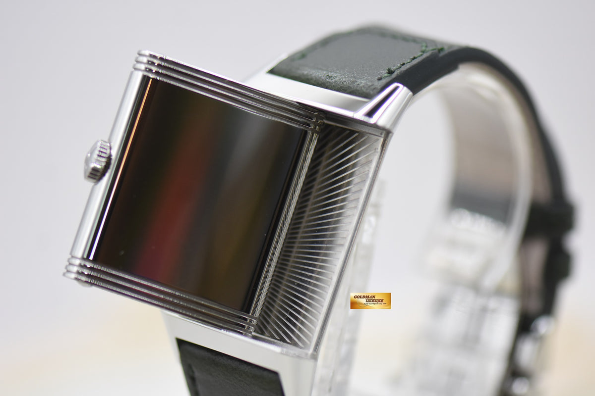 [SOLD] JAEGER Le-COULTRE REVERSO TRIBUTE MONOFACE SMALL SECONDS STEEL LEATHER GREEN MANUAL Q3978430 (LNIB)