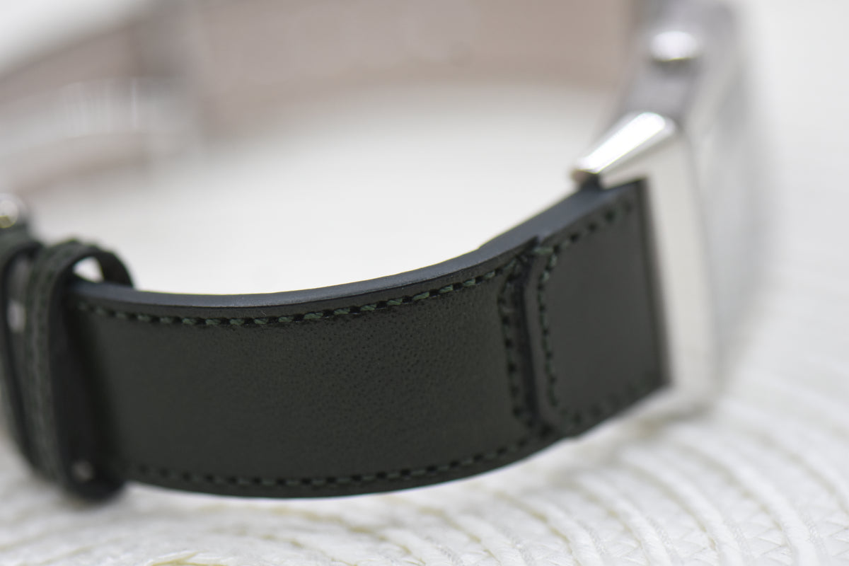 [SOLD] JAEGER Le-COULTRE REVERSO TRIBUTE MONOFACE SMALL SECONDS STEEL LEATHER GREEN MANUAL Q3978430 (LNIB)