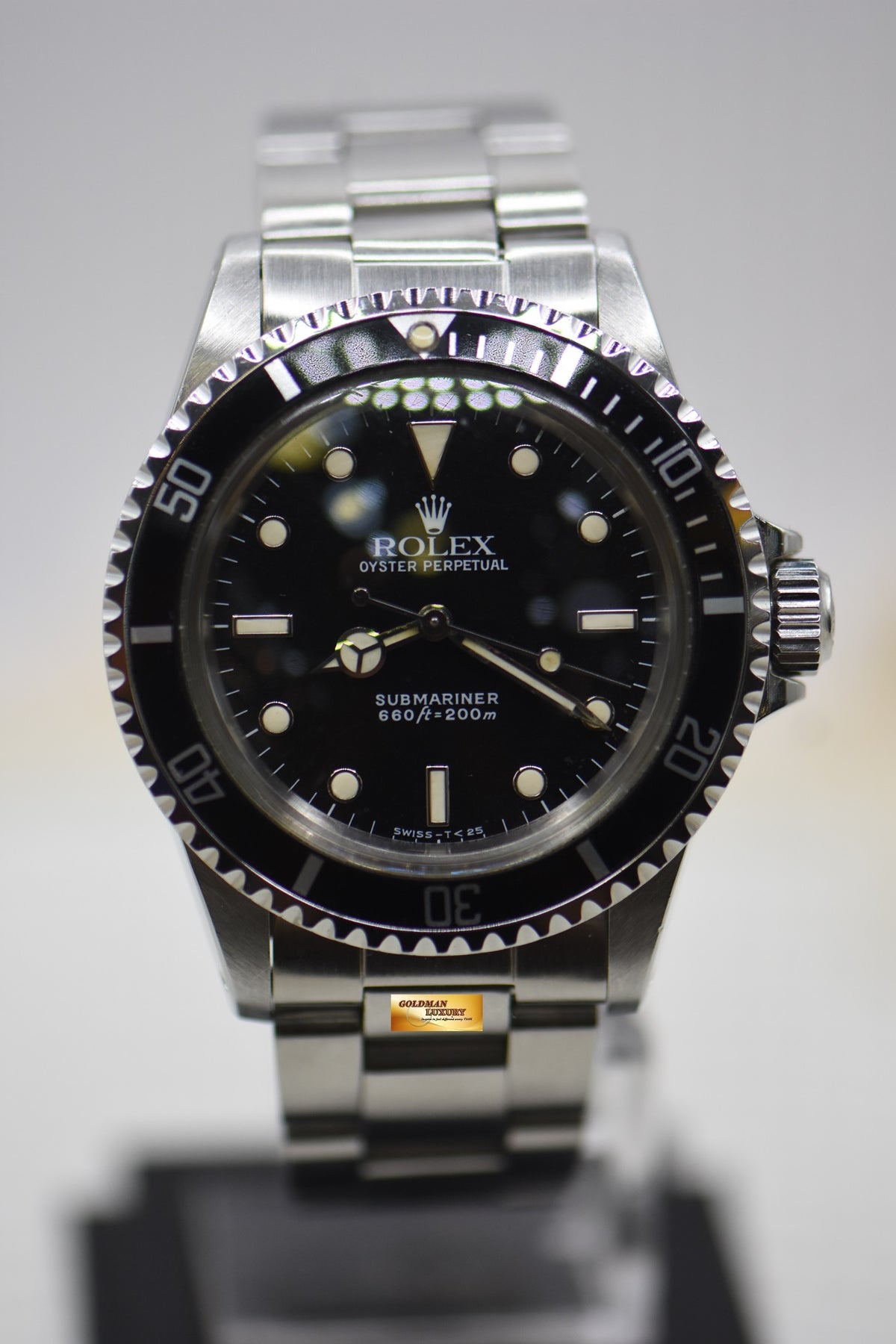 [SOLD] ROLEX OYSTER SUBMARINER NO DATE 40mm STEEL TRITIUM GLOSS AGED “SPIDER” DIAL 5513 (VINTAGE)