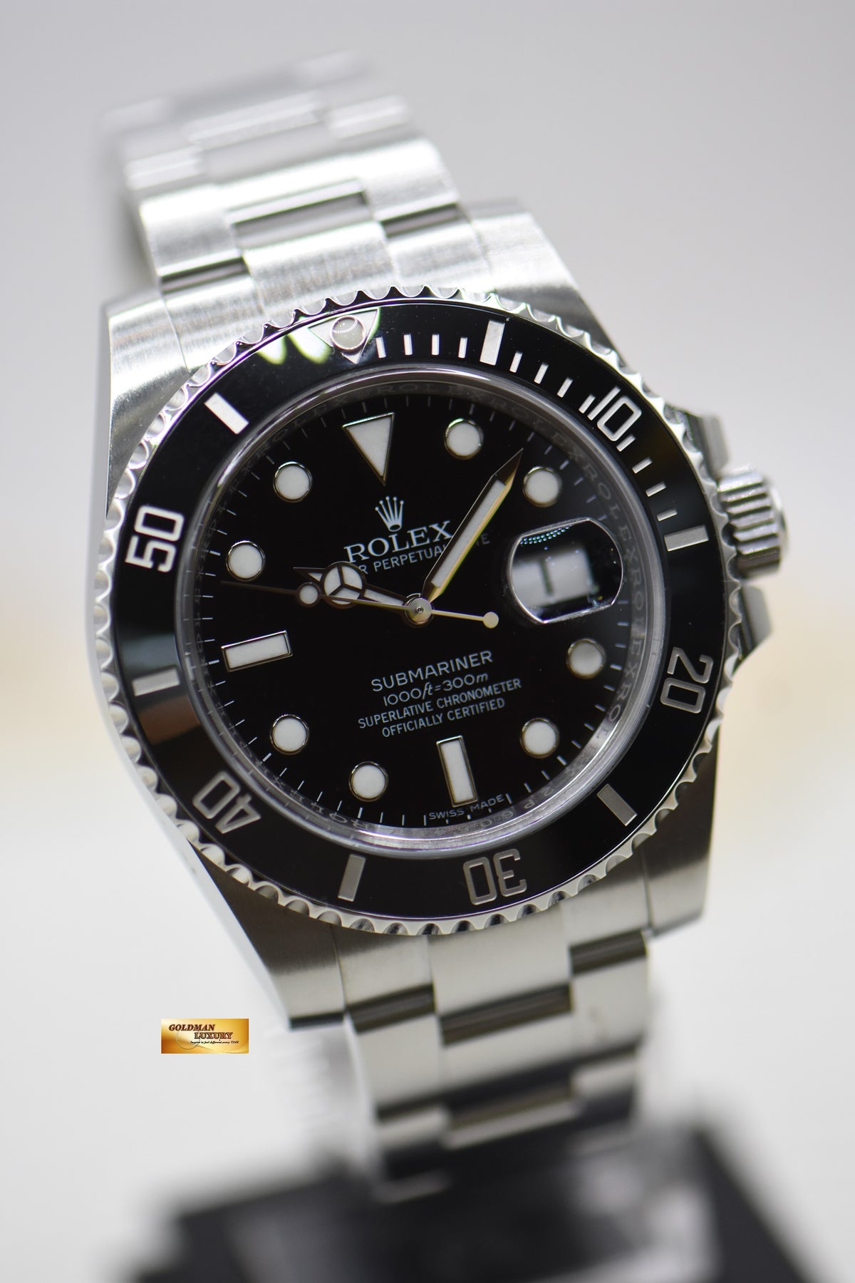 [SOLD] ROLEX OYSTER SUBMARINER 40mm STEEL IN BRACELET BLACK CERAMIC BEZEL 116610LN (MINT)