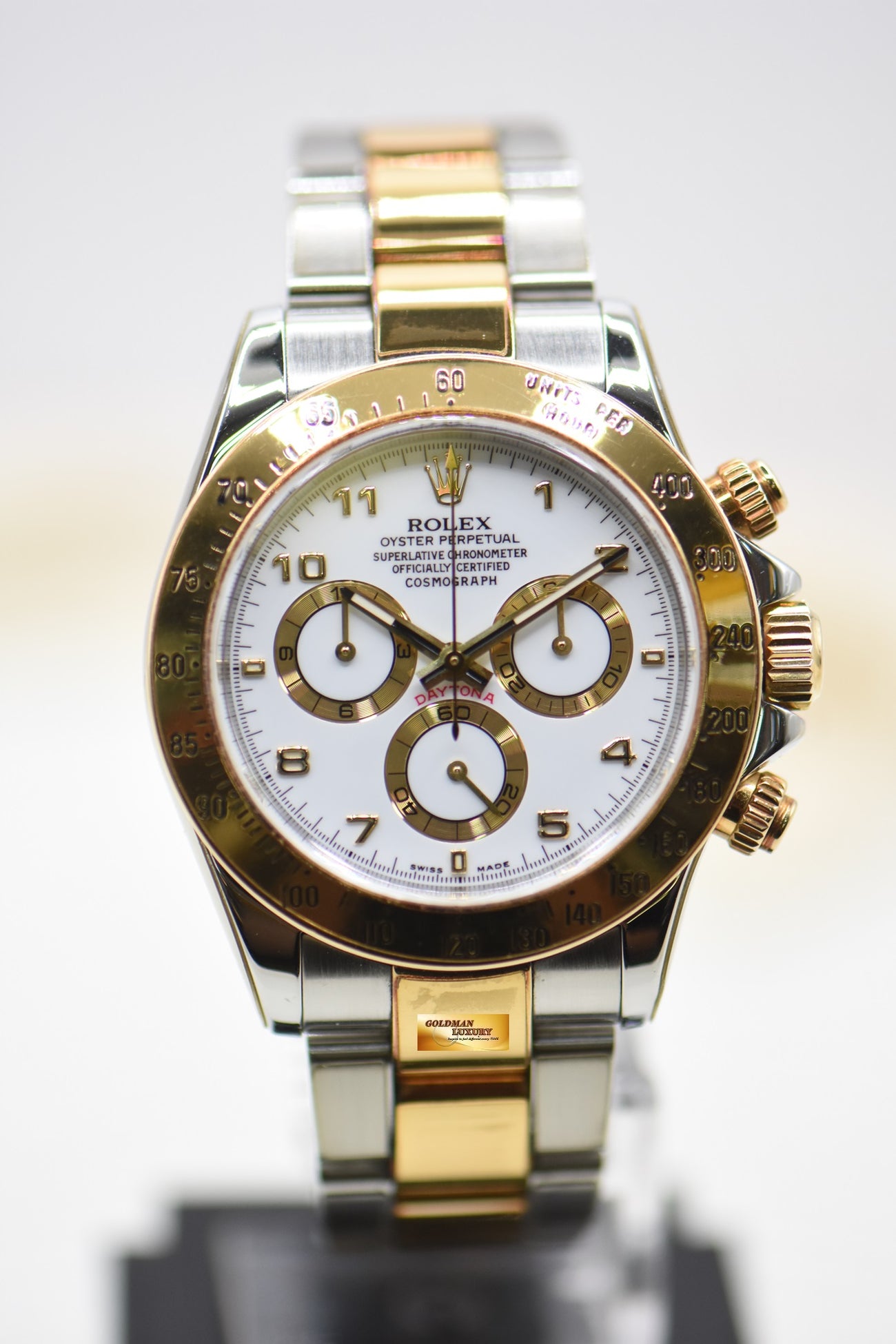 SOLD] ROLEX OYSTER DAYTONA CHRONOGRAPH 40mm HALF-GOLD IN BRACELET