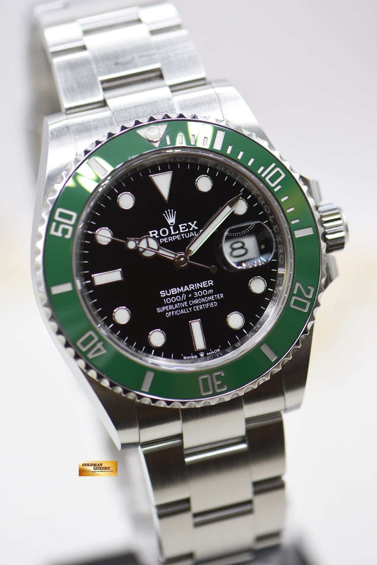 [SOLD] ROLEX OYSTER PERPETUAL SUBMARINER “STARBUCKS” 41mm STEEL IN BRACELET CERAMIC GREEN BEZEL 126610LV (MINT-UNPOLISHED)