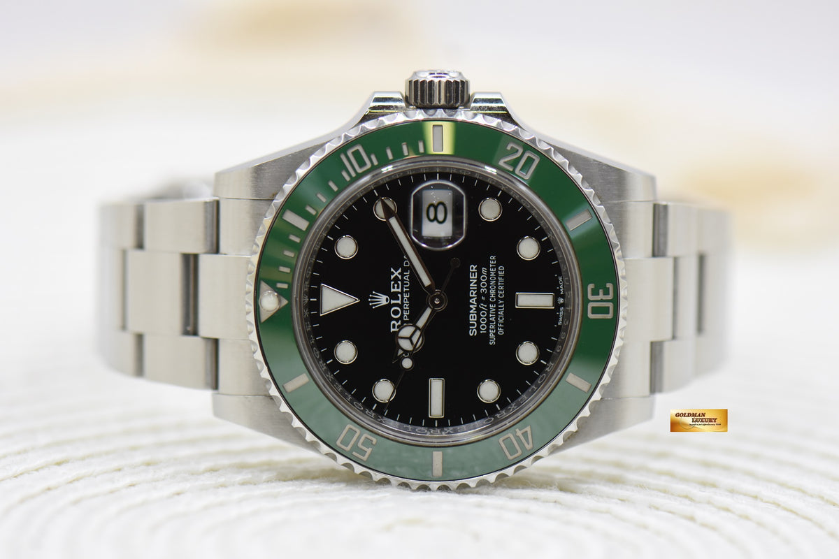 [SOLD] ROLEX OYSTER PERPETUAL SUBMARINER “STARBUCKS” 41mm STEEL IN BRACELET CERAMIC GREEN BEZEL 126610LV (MINT-UNPOLISHED)