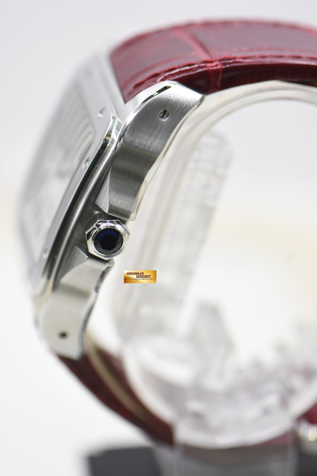 [SOLD] CARTIER SANTOS 100XL STEEL IN LEATHER STRAP AUTOMATIC W20073X8 (MINT)