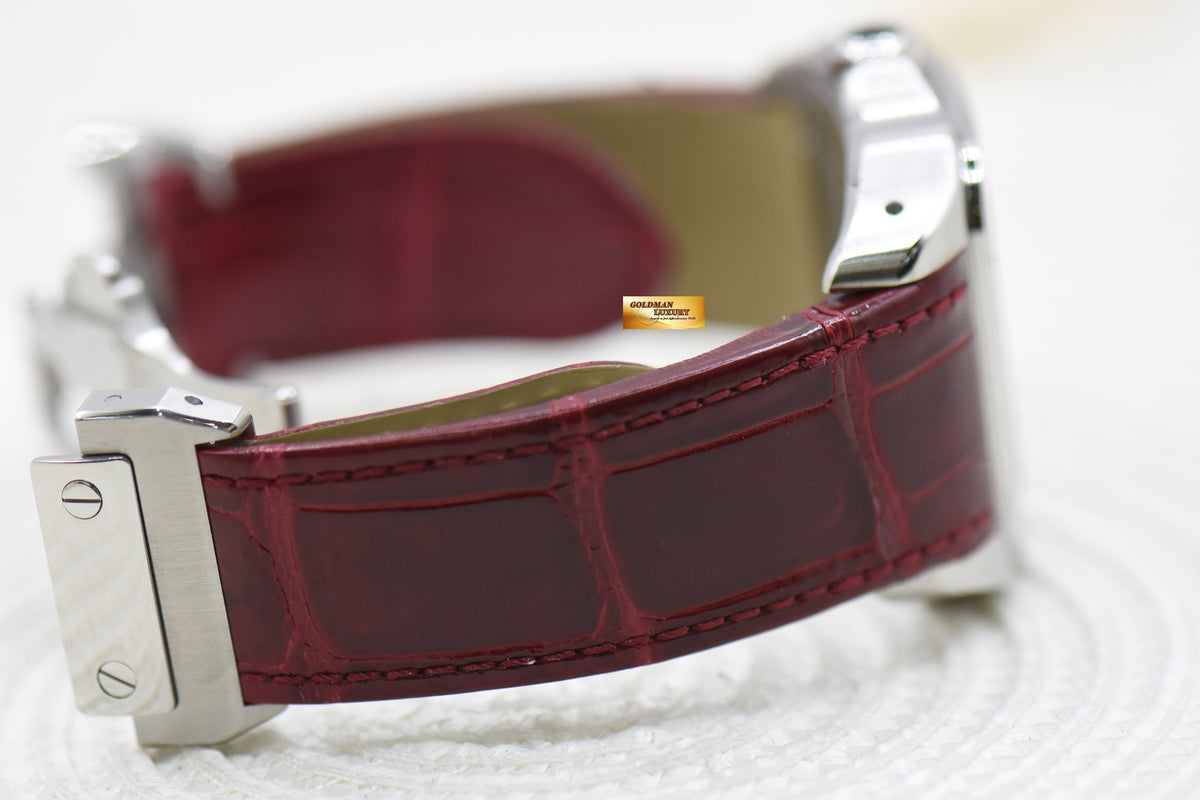 [SOLD] CARTIER SANTOS 100XL STEEL IN LEATHER STRAP AUTOMATIC W20073X8 (MINT)