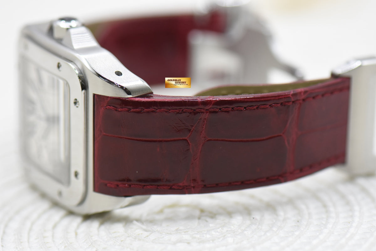 [SOLD] CARTIER SANTOS 100XL STEEL IN LEATHER STRAP AUTOMATIC W20073X8 (MINT)